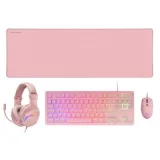 MARS GAMING Pack gamer 4en1 (claviersouriscasquetapis) mcp-rgb3 (rose) MCPRGB3PFR