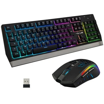 Pack Gaming Sans Fil The G-lab Tungsten Clavier + Souris