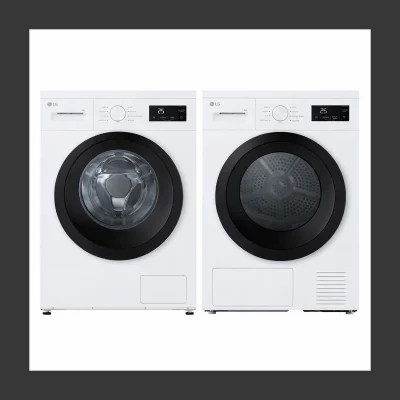 PACK Lave-linge 9kg 1400trs/min Smart Inverter + Sèche-linge 8kg Pompe à Chaleur