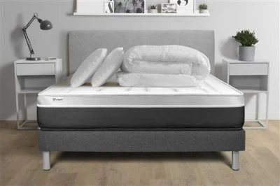 Pack matelas mémoire de forme + sommier 160x200 cm + couette + 2 oreillers VITALIT - VITAL SOFT