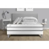 VITALIT Pack prêt à dormir 160 x 200 cm Mémoire de forme VITAL SPA - 24 cm - Ferme - sommier kit Blanc