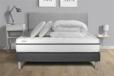 Pack prêt a dormir VITAL SPA sommier Kit gris