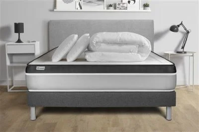 Pack Sommier Kit Matelas Memoire De Forme Complet