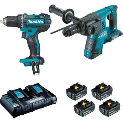 Pack visseuse + perfo 18v li-ion 5 ah ( dhr264 + ddf482) HEX-304550