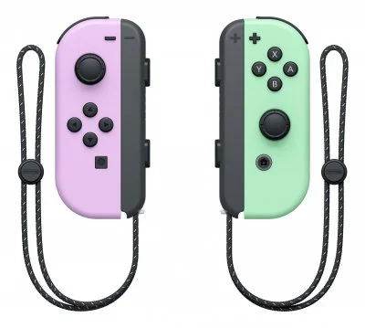 Paire de Manettes Joy-Con Gauche Violet Pastel et Droite Vert Pastel