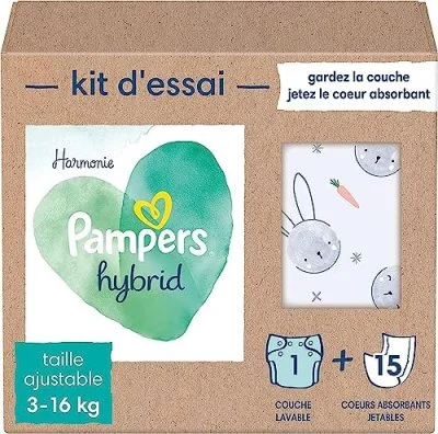 Pampers Couches Hybride Harmonie 15uts