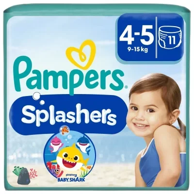 Pampers splashers taille 4-5, 9-15 kg, 11 couches-culottes de bain