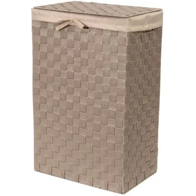 Panier à linge Compactor Rectangulaire pliable taupe