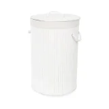 COMPACTOR Panier à linge Rond pliable Bambou blanc