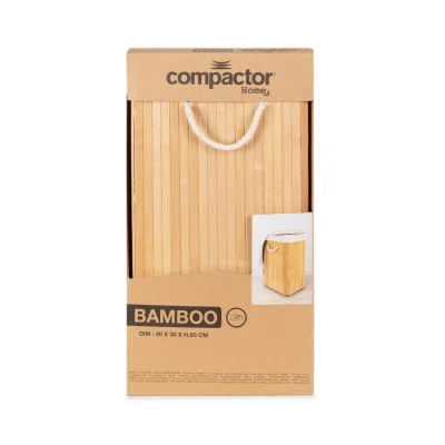 Panier à linge rectangulaire pliable Compactor Marron