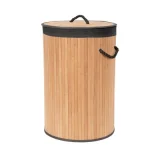 COMPACTOR Panier à linge rond en bambou avec couvercle 40 x 0 x H.60 cm