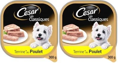Pâtée Pour Chien Au Poulet Cesar - La Barquette De 300g