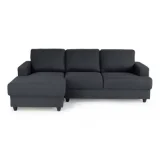 GENERIQUE PAUL Canape dangle gauche 4 places - Tissu gris anthracite - Contemporain - L 215 x P 140 cm
