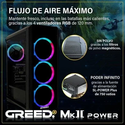 PC Bureau GREED MK2 Power AMD Ryzen 7 5700X 32GB RAM 1TB SSD RTX 5060Ti Windows 11 Pro