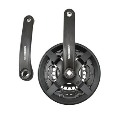 Pedalier vtt triple 42-34-24d l170 alu tourney ty501 (axe carre 122)