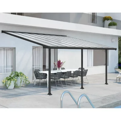 Pergola 16.1m² gris anthracite palram - 704219 - olympia 704219