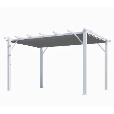 Pergola aluminium 12 m2 blanc habrita - per 4030 wg - PER 4030 WG
