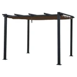 HAPPY GARDEN Pergola autoportante 3 × 3m CASSIS taupe - structure aluminium