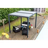 HABRITA Pergola autoportante bioclimatique aluminium 7,20 m2 -