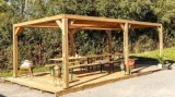 HABRITA Pergola autoportante Tho 3562 t bois marron, 20.93 m²
