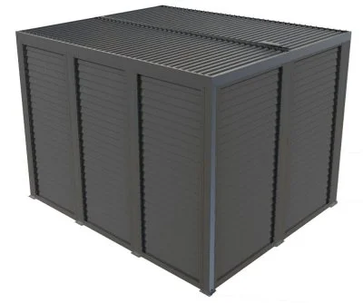Pergola autoportante Per 36v30v bi, aluminium gris anthracite, 10.8 m²