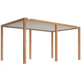VENTE UNIQUE Pergola autoportée aluminium naturel foncé