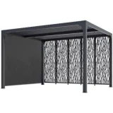 HABRITA Pergola bioclimatique 10.80m² gris anthracite - per36m30rbi -