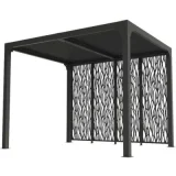 HABRITA Pergola bioclimatique 2,40 x 3,00 m avec panneaux moucharabieh