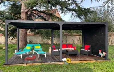 Pergola bioclimatique ALUMINIUM XXL 21,52 m2 - Habrita