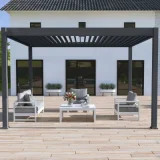 Pergola bioclimatique motorisée Ombréa 3x4M autoportante - Anthracite