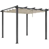 NO NAME Pergola en aluminium CORDOBA - Beige - 3 x 3 m