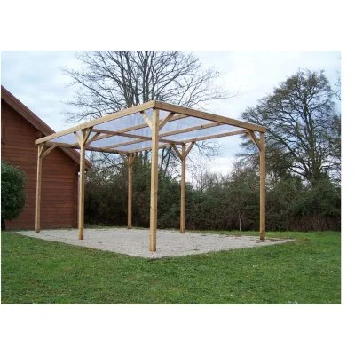 Pergola THO0 en bois thermo chauffé 15,10 m²