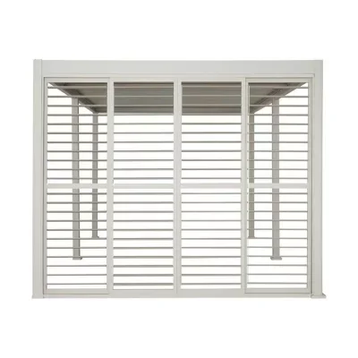 Persiennes coulissantes pour pergola Evora côté 3 m Argile - Hespéride