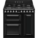SMEG Piano de cuisson VICTORIA 90cm MIXTE NOIR - TR93BL