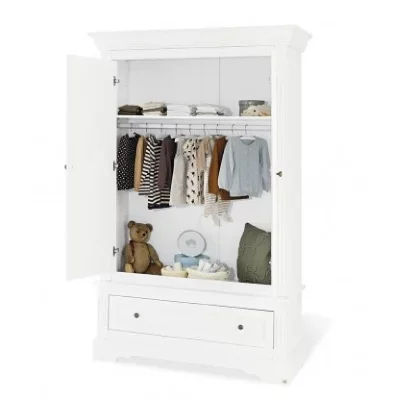Pinolino Lit enfant, commode à langer, armoire 2 portes Emilia, large