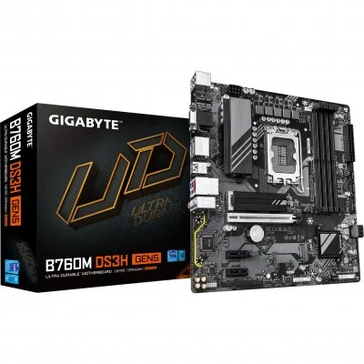 Placa Base GIGABYTE B760 Express LGA 1700 Micro ATX B760M DS3H GEN5 DDR5 PCIe 5.0 2.5GbE