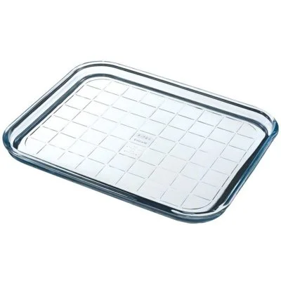 Plaque de cuisson multi-usages en verre 32x26 cm - bake & enjoy