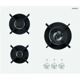 AIRLUX Plaque gaz AV635HWH - 3 foyers