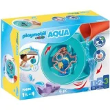 Playmobil 1.2.3 Water Wheel With Baby Shark Multicolore