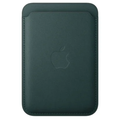Porte-cartes en tissage fin pour iPhone avec MagSafe Vert foncé