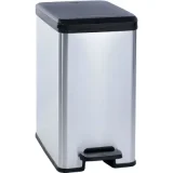 CURVER Poubelle à pédale mince Deco 25 l Argenté n/a