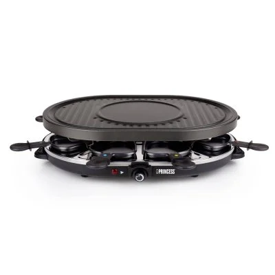 Princess Party Raclette avec 8 Ovale Grille Noir