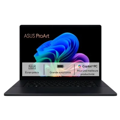 ProArt P16 H7606WW-DRSE052X 16"" OLED 120 Hz Copilot+PC AMD Ryzen AI 9 64 Go RAM 2 To SSD Noir Nano