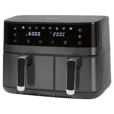 Profi Cook PC-FR 1295 H Friteuse à air chaud 9 l 2700 W 2 thermostats séparés noir, inox