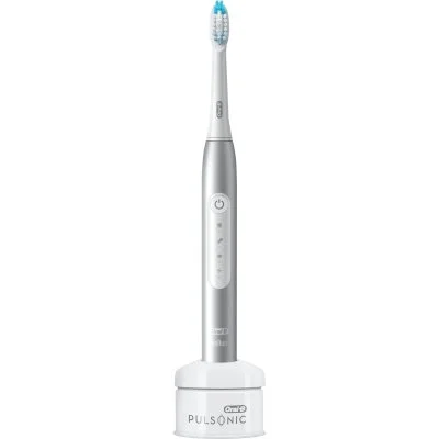 Pulsonic slim luxe 4000 electrique 3 programmes de nettoyage minuterie de brossage argent
