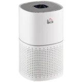 HOMCOM Purificateur d'air 50 W 4 vitesses filtre HEPA, charbon actif