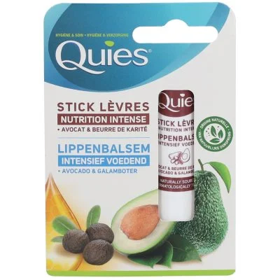 Quies Sticks Lèvres Avocat Karité - Étui 1 Unité - Stick 4,5 g