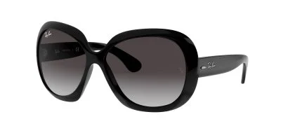 Ray-ban jackie ohh ii noir brillant gris dégradé - large-extra large