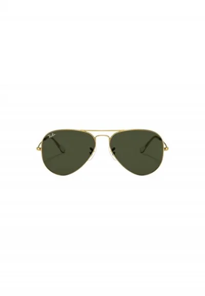 Ray Ban Lunettes de soleil aviateur en métal doré. Couleur: Jaune