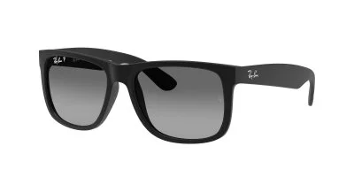RayBan Justin Classic, Monture Noir, Verres Polarisés Dégradés Gris